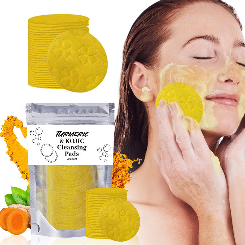 Almohadillas exfoliantes limpiadoras de cúrcuma: limpieza profunda y brillo