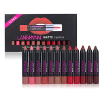 12-Piece Long-Lasting Matte Lipstick Set