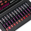 12-Piece Long-Lasting Matte Lipstick Set