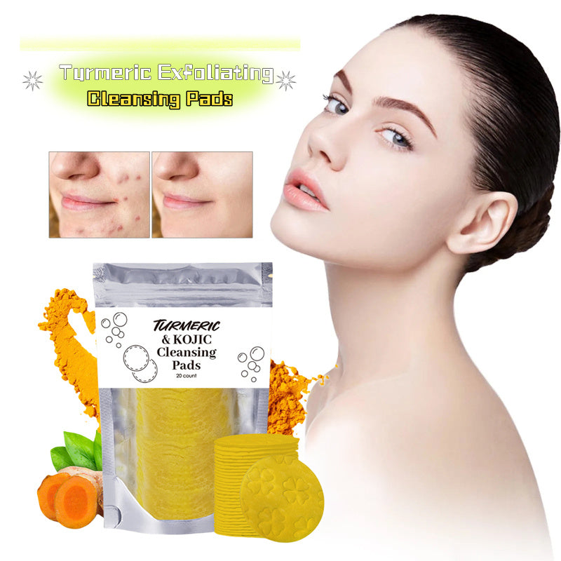 Turmeric Exfoliating Cleansing Pads – Deep Clean & Glow