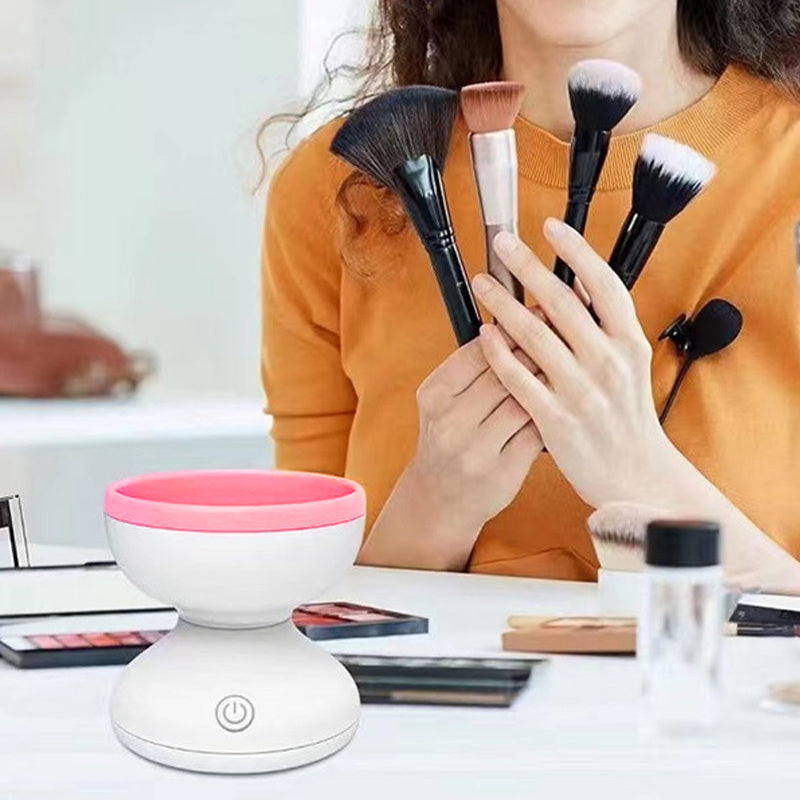 Limpiador de brochas de maquillaje eléctrico USB 