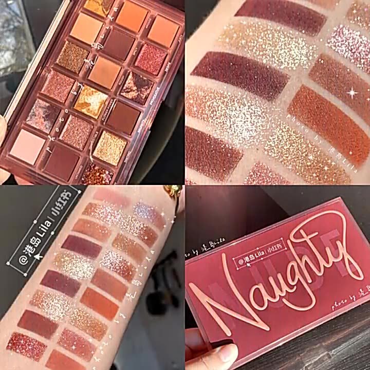 Paleta de sombras de ojos mate y brillantes de 18 colores